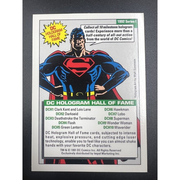 1991 DC Comics Green Lantern Hologram Card - Picture 2 of 3